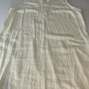 Croft & Barrow White Linen Midi Dress‎